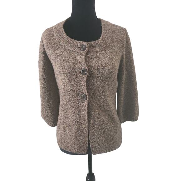 Christopher & Banks M Sweater Chestnut Brown Cozy Causal Granny Core Cottagecore - Picture 1 of 12